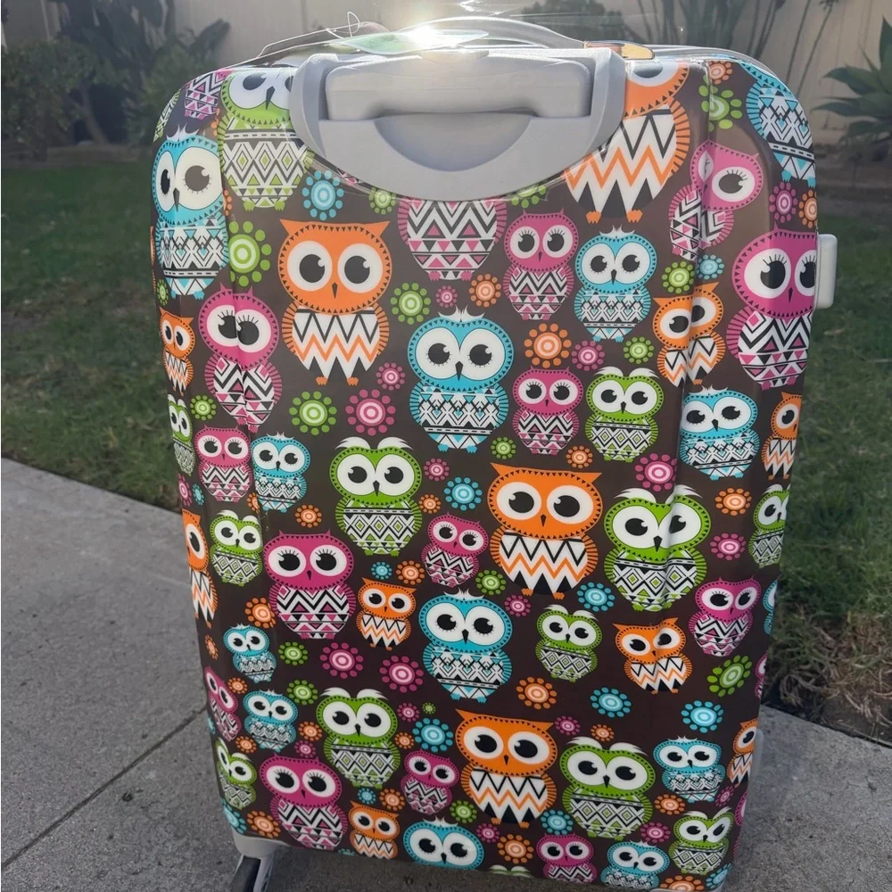 Colorful Owl Pattern Suitcase Cover (includes 2) - Picture 9 of 9